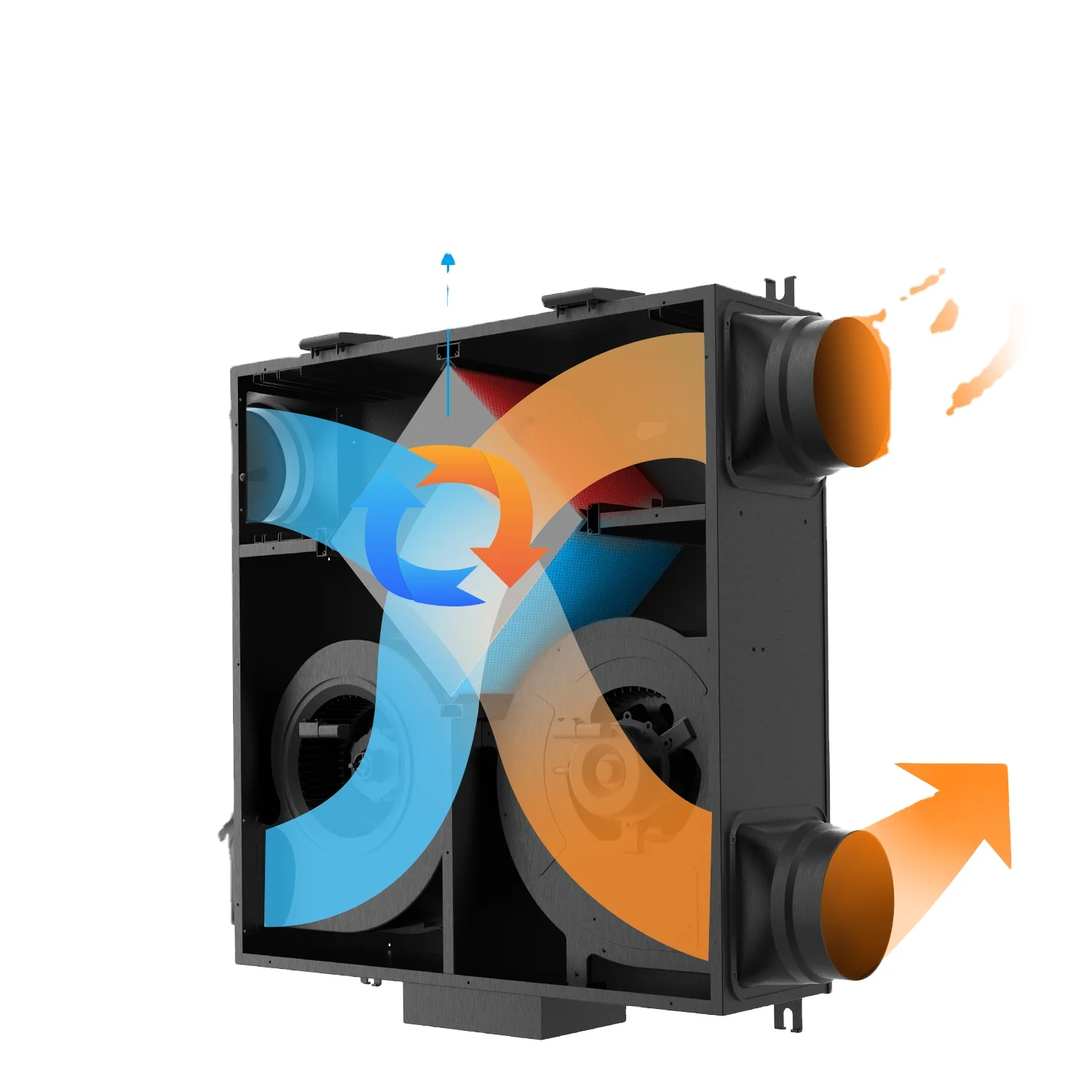 Whole House Silent Ventilation System With Hepa Filtration And Erv Heat Recovery Fresh Air Smart Control Operation