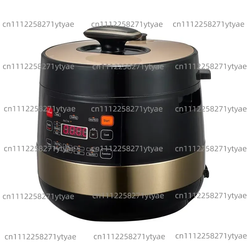 Household 6L Electric Stainless Steel Smart Pressure Cooker Rice Cooker LCD Screen 6 in 1 Multi-functional Non-stick Coating