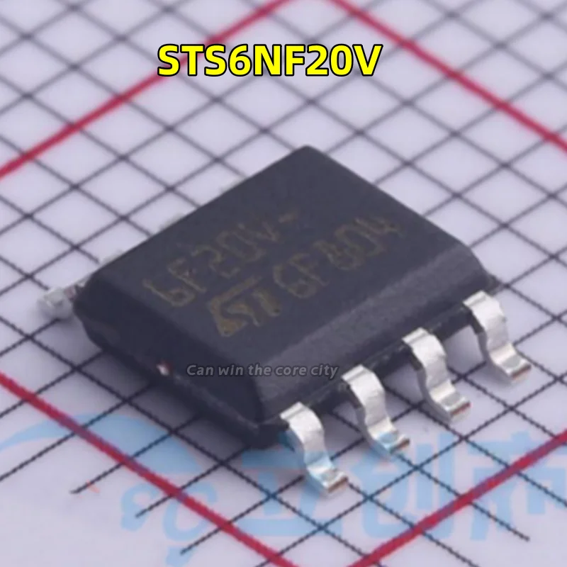 

1-100 PCS/LOT Original genuine STS6NF20V 6F20V patch SOP-8 MOS field effect tube chip