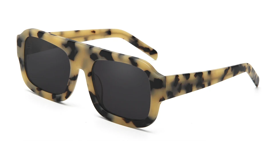 VEH Marke Design Acetat Große Vintage Pilot Sonnenbrille Männer Übergroßen Rahmen Quadrat Sonnenbrille Für Frauen Sonnenbrillen Weibliche UV400 – Detail 4