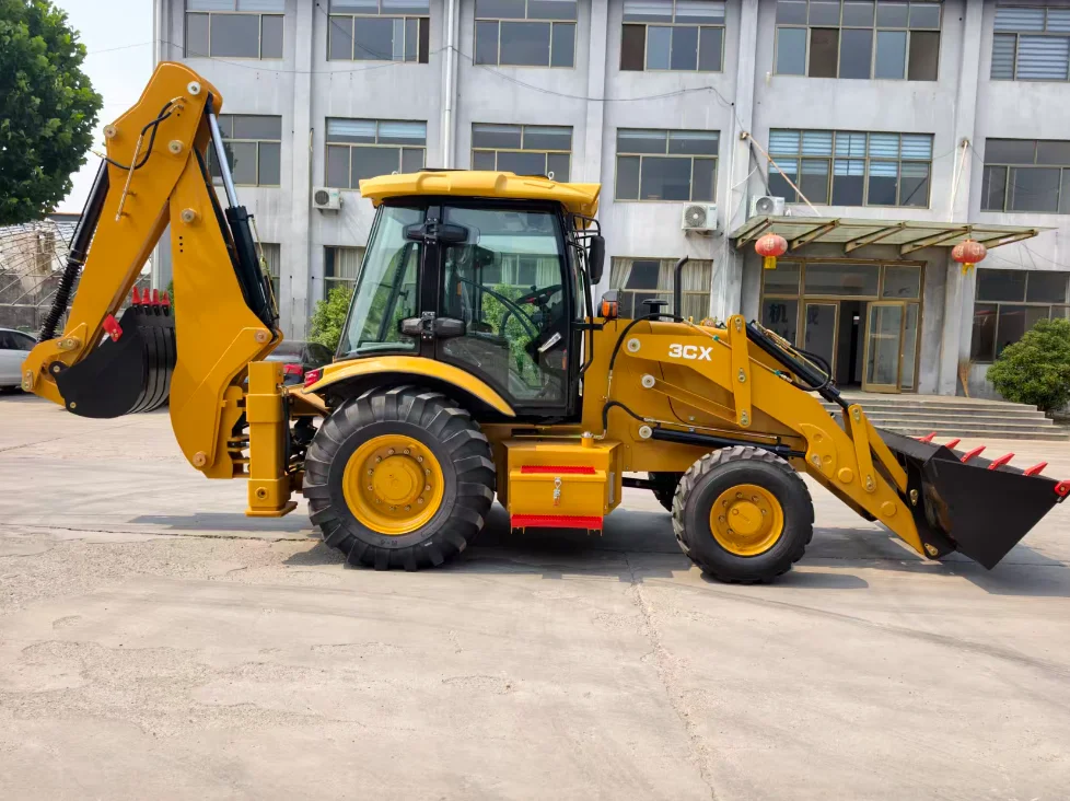 Reliable Backhoe Loader Hydraulic Control Dual Purpose Front Loading Rear Digging Machine For Road Foundation