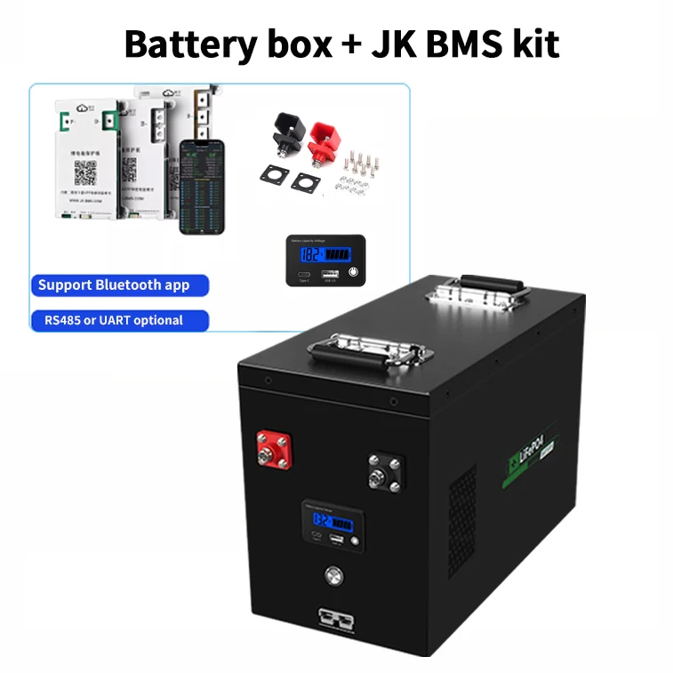

4S Lifepo4 Box 12V.8 280ah 300AH 314AH with JK BMS DIY Home Solar Storage Battery Kits 12.8V Lifepo4 Battery case With bluetooth