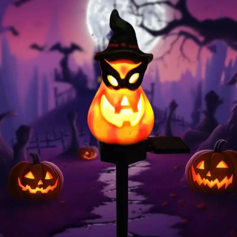 

Solar Light Emitting Diode Garden Pumpkin Light Resin Outdoor Halloween Yard Lawn Party Ornaments Fashion Garden Ornaments