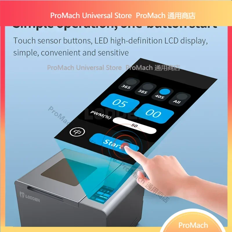UV02 Curing Machine 330W Tri-Wavelength for Zirconia/Resin/PMMA -  Lab Certified with Digital Timer & LED