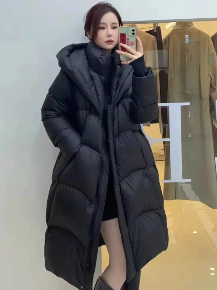 Winter Coat Female Women\'s Puffer Jacket Simple Casual Stylish Hooded Outerwears Thickened Loose Warm Snow Women\'s Down Jacket