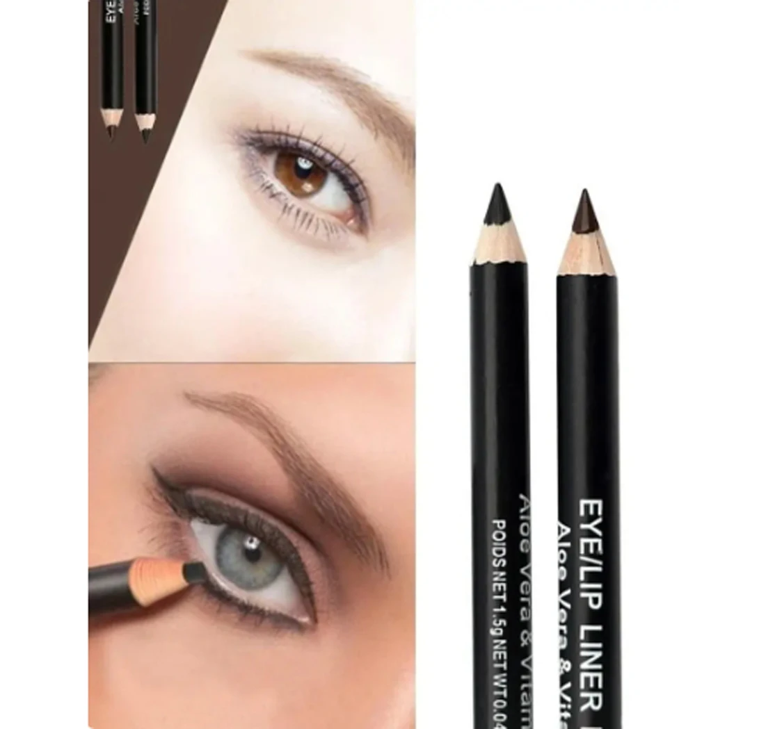 Maquiagem profissional Black Brown Eyeliner, lápis de sobrancelha, impermeável, Lasting Eye Liner, Eye Brow, Beauty Tool Acessórios