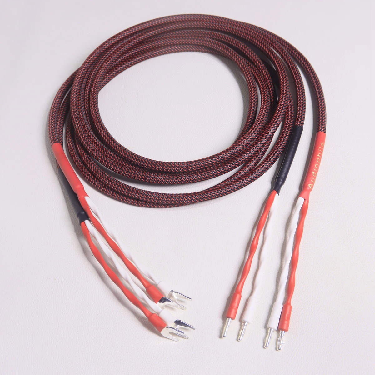 1 Pair HIFI Canare Original 4S8 15AWG*4core HiFi audio cable Speaker cable Banana&Y spade Amplifier wire made in Japan