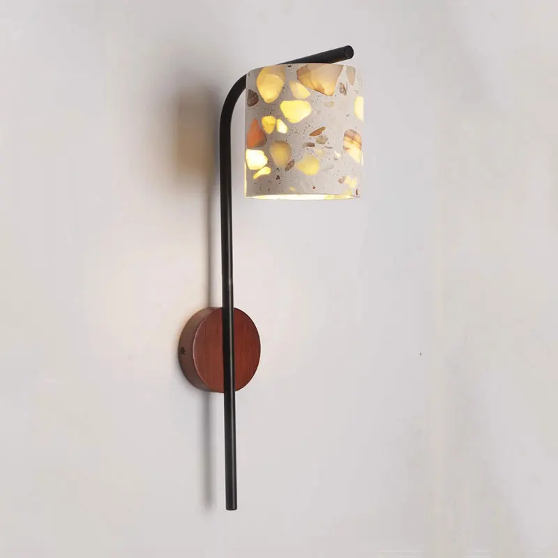 

Nakaguwabi Sabi Style Wall Lamp Translucent Stone Japanese Living Room Bedroom Wall Lamp Homestay Corridor Hallway Lighting