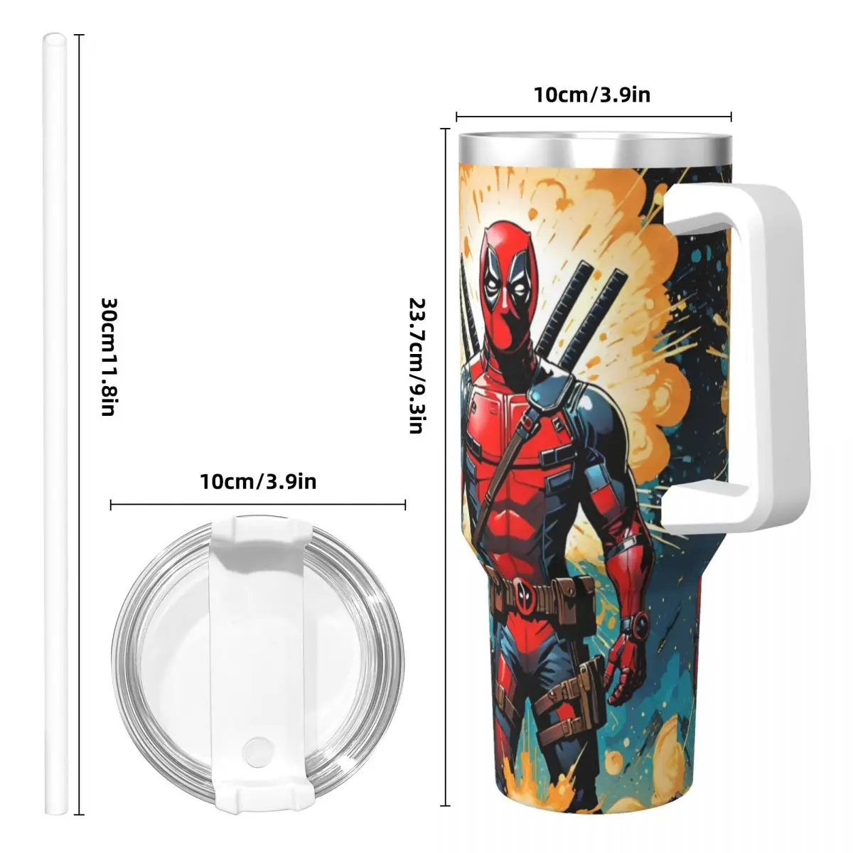 Marvel Deadpool & Wolverine Stainless Steel Tumbler Travel Car Mugs 40oz Coffee Mug Insulated Cold Drink Milk Tea Water Bottle image 3