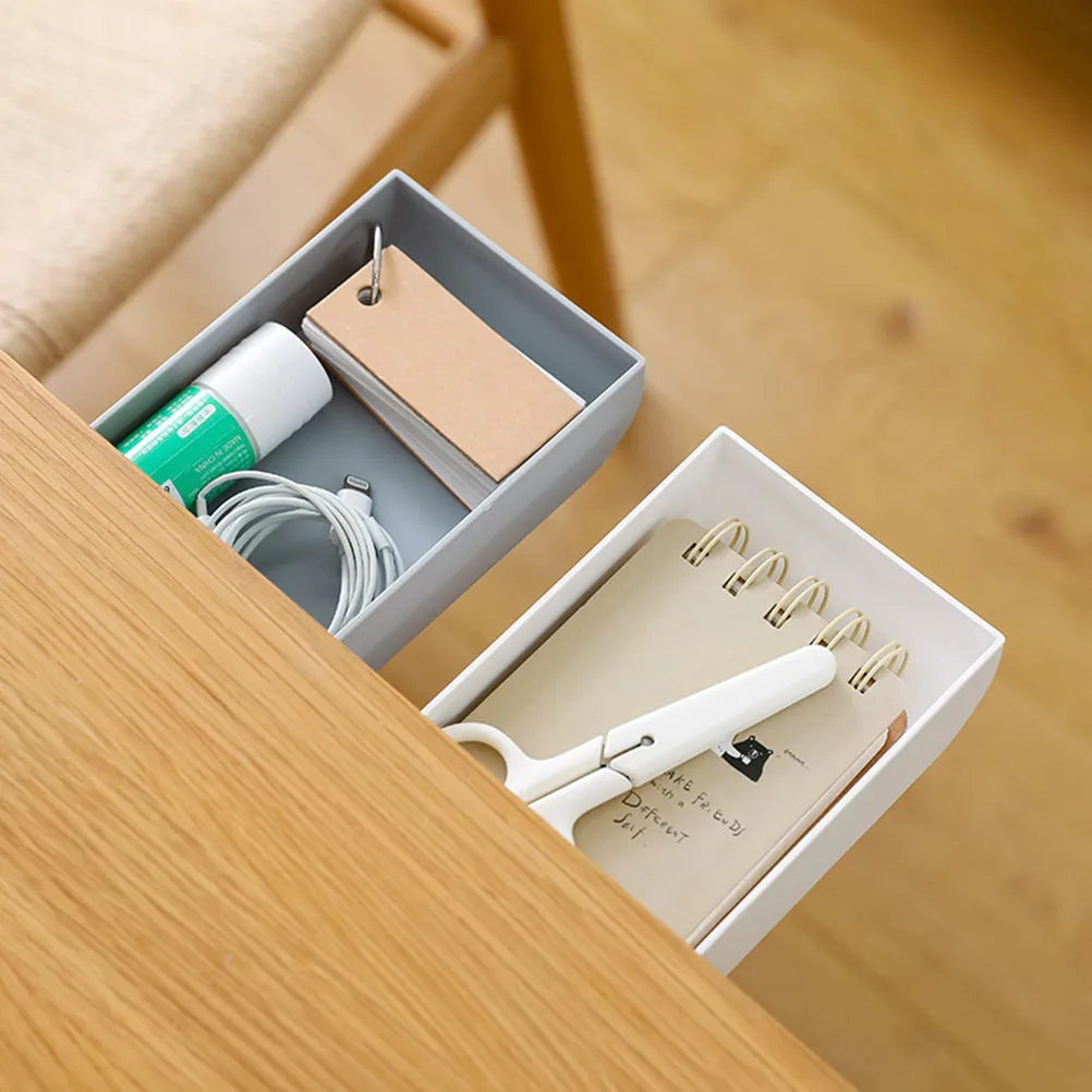 2pcs-hidden-pencil-box-abs-desktop-storage-self-adhesive-desk-drawer-pen-box-for-students-home-school-plastic-pen-storage