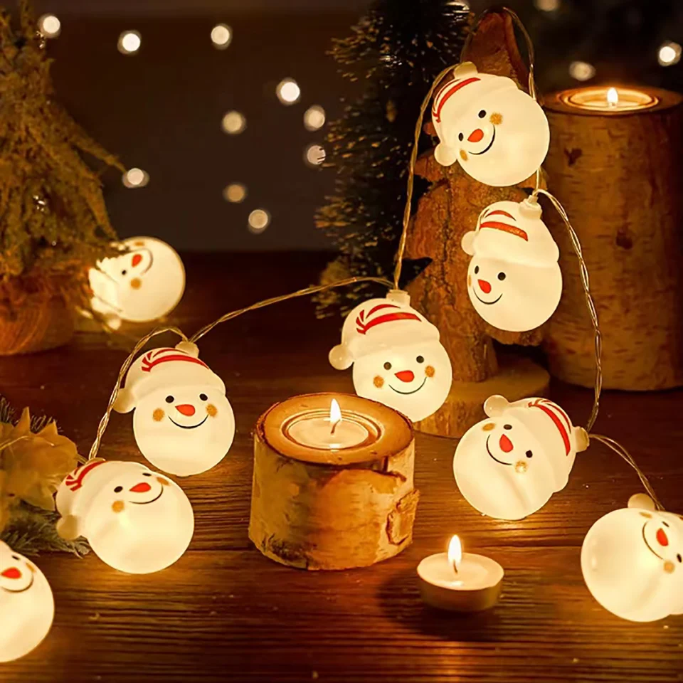 

Christmas Tree Decorations Small Holiday Lights Flashing Lights Star Snowman Pendants Lighting Scenes