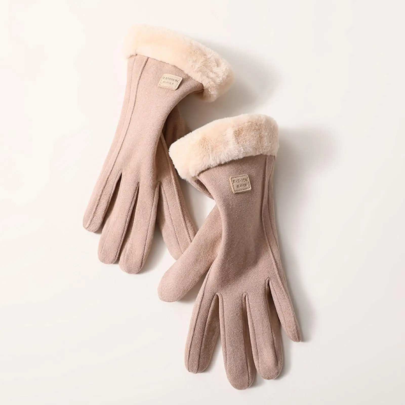 Warm Gloves Thicken Windproof Keep Screen Non- Winter Thermal Gloves for Riding Climbing