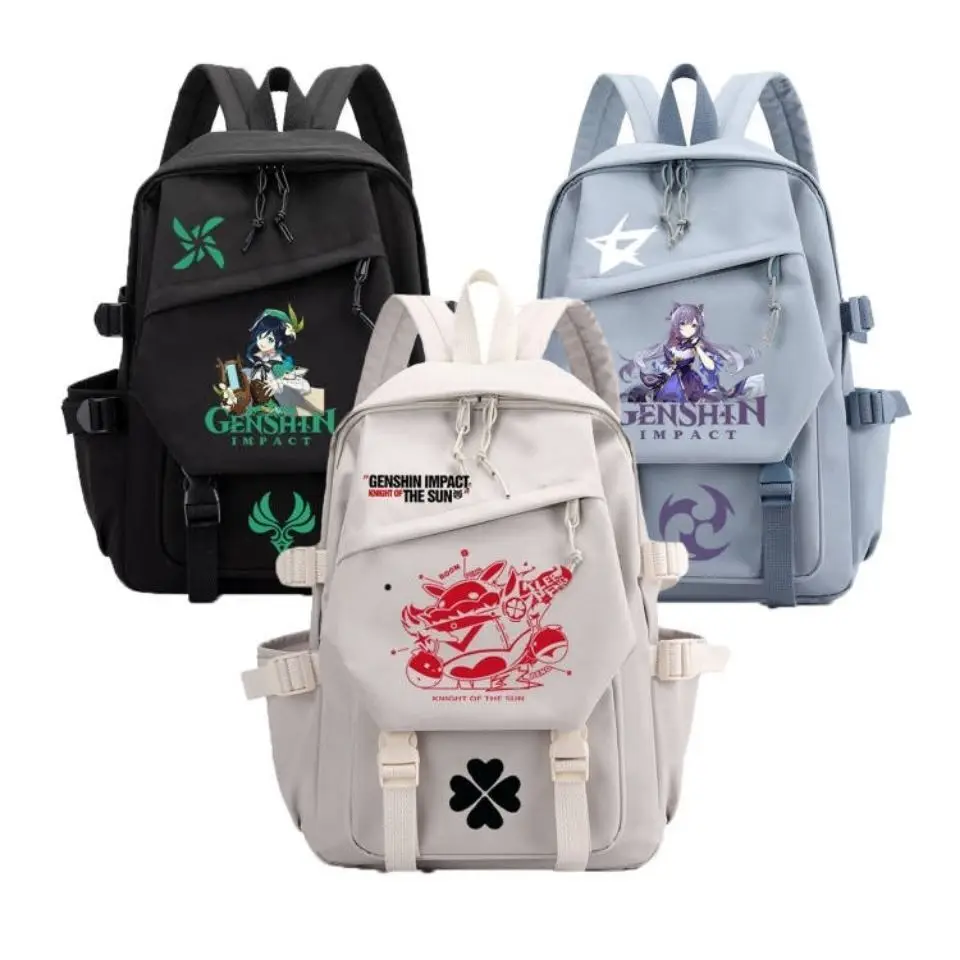 Genshin Impact Game Anime Merchandise Xiang Meng Keqing High Middle Elementary School Student Unisex Trendy Large Capacity Ani
