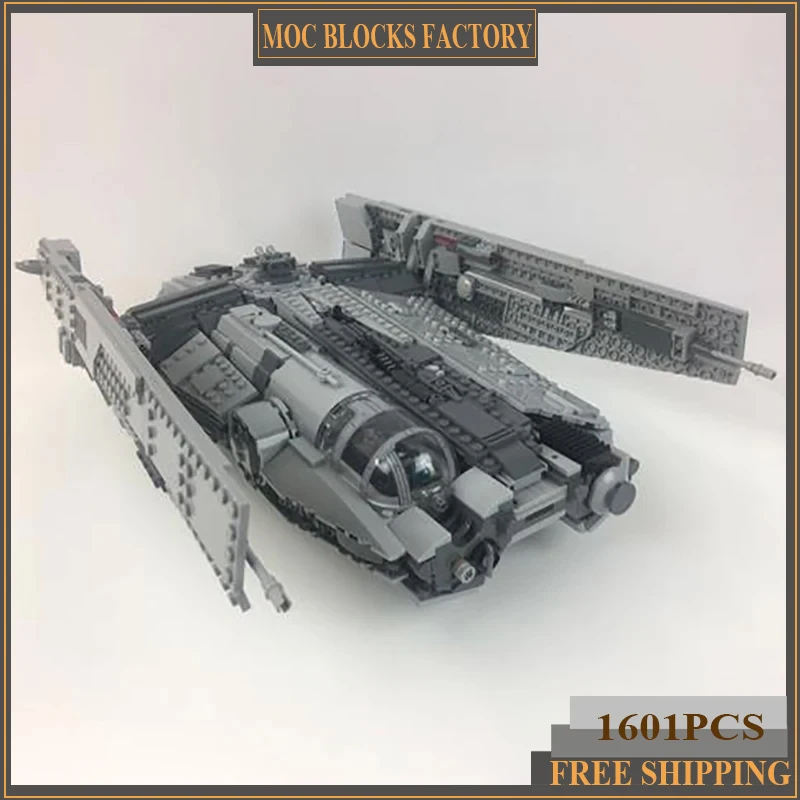 

Moc Building Blocks Fondor Haulcraft Model Technology Bricks Science Fiction Spaceship DIY Aerocraft Toys For Kids Children