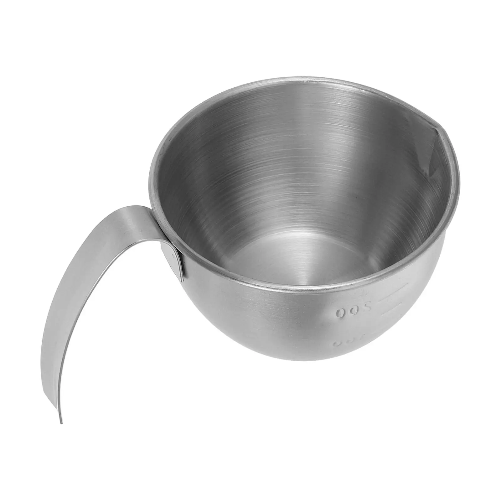 

Чаша для смешивания из нержавеющей стали 200 мл с ручкой и мерной шкалой для кухни, выпечки, приготовления пищи, серебристая