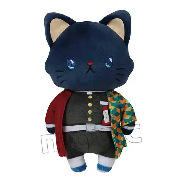 Anime Demon Slayer Tomioka Giyuu Kamado Tanjirou Cosplay Plush Cat Eyeshade Doll Cartoon Dolls Maumet Puppet Toys Pendant Gift