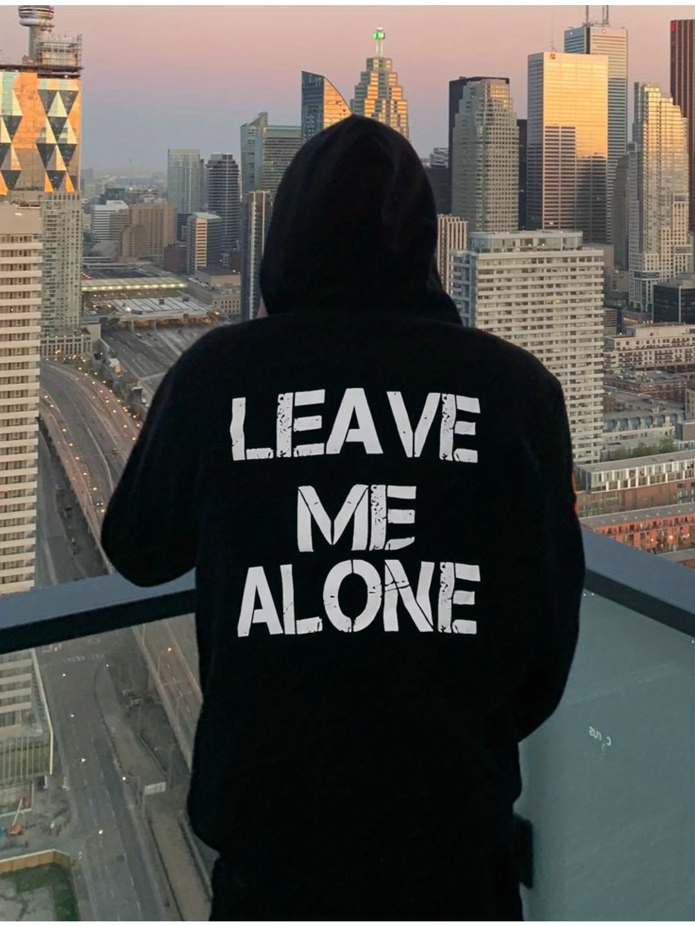 

2025 Autumn and Winter Leave Alone Statement Men's Fall Winter Hoodies High-end Luxury Is for Both Men and Women Top Y2k