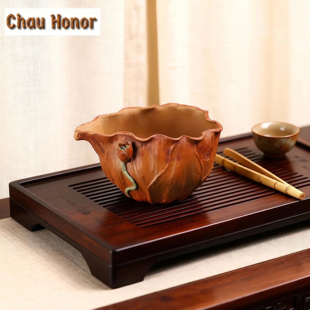 

220ml Handmade Seedpod Lotus Purple Clay Tea Pitcher Divide Tea Cha Hai Dispenser Justice Cup Fair Mug Chinese Zisha Tea Set