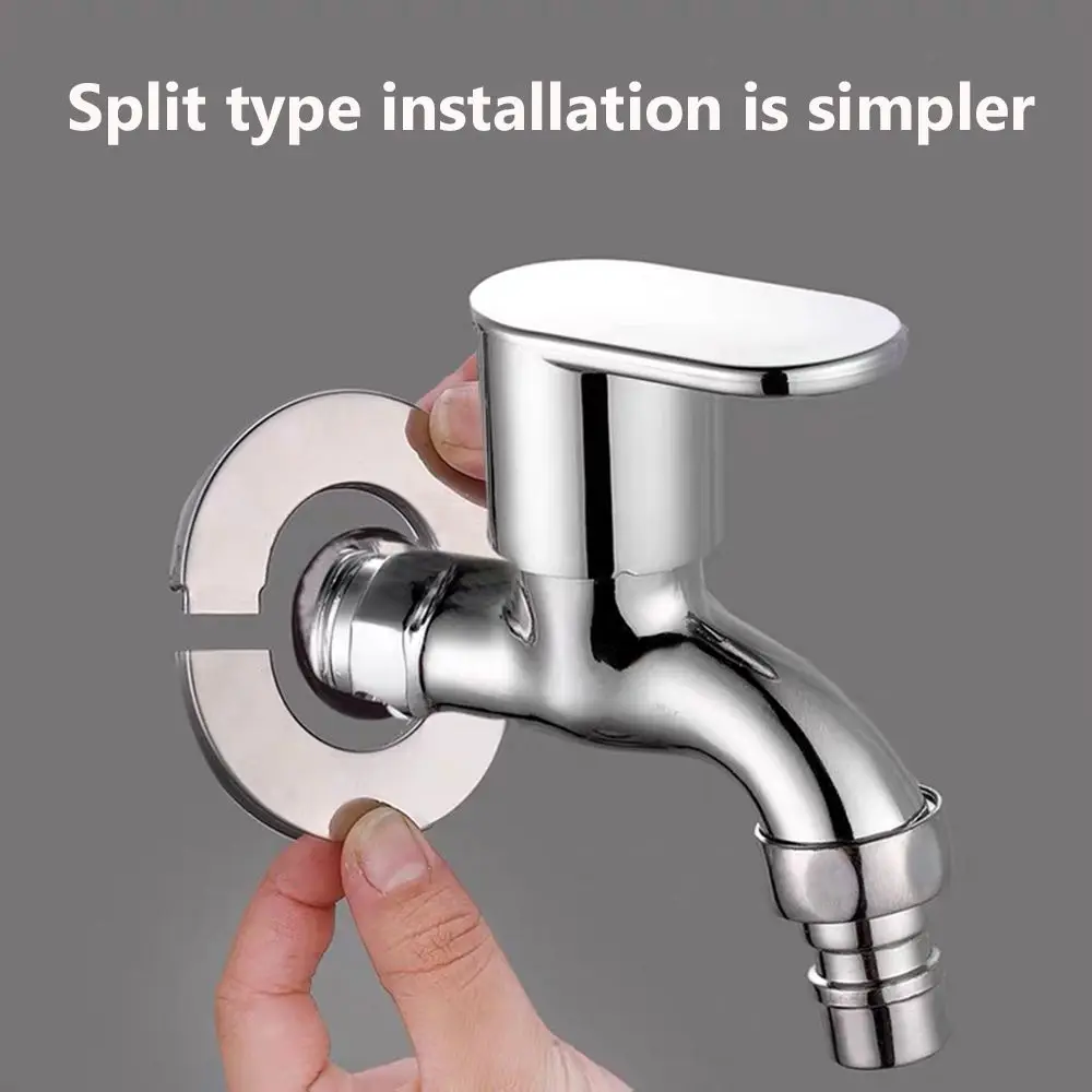 Useful Stainless Steel Flange Cover Chrome Faucet Decor Faucet Accessories Pipe Wall Covers Faucet Decorative Cover