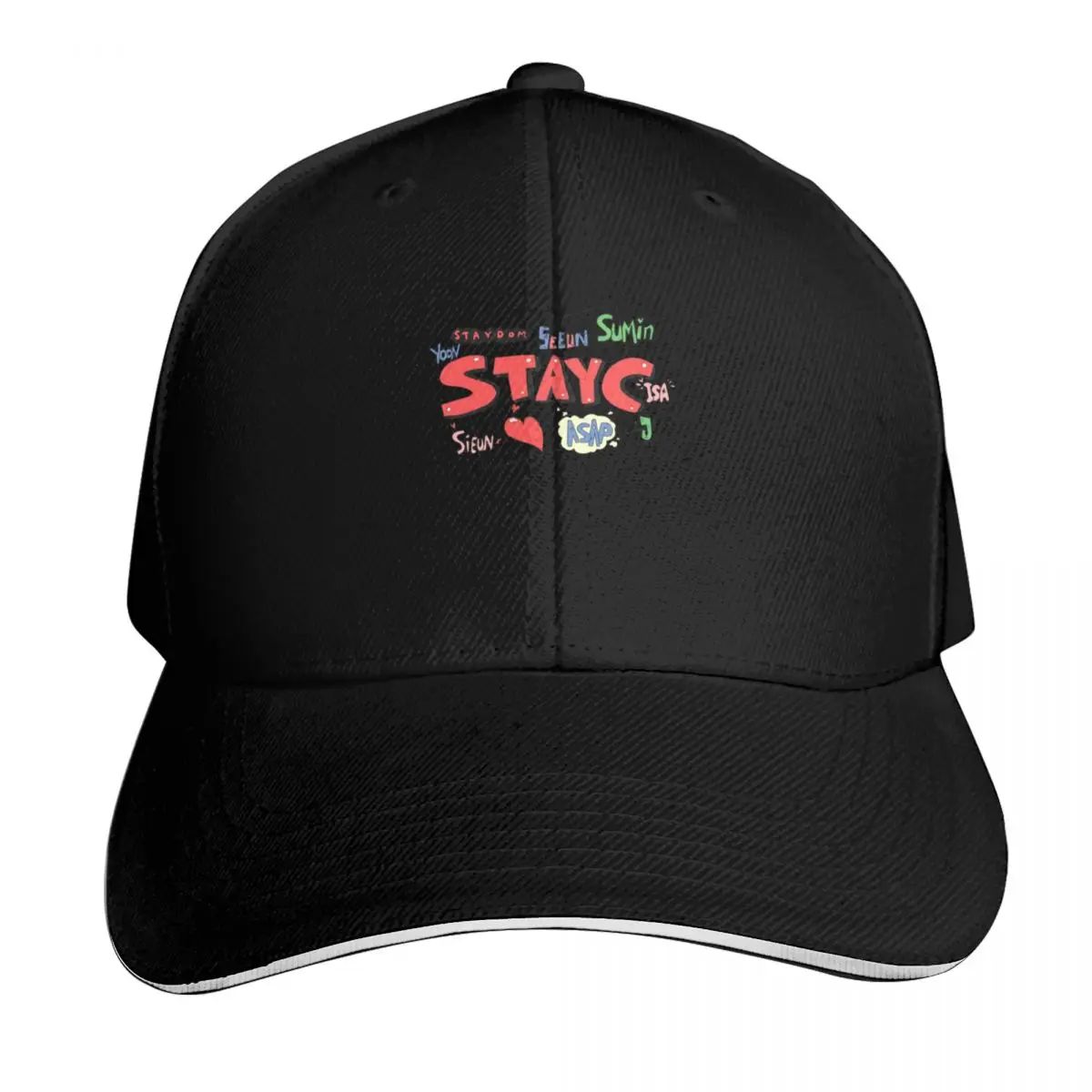 

Kpop stayc asap Baseball Cap Hat Man Luxury Hip Hop Ball Cap hats for men Male Women's