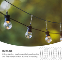 10Pcs Dual Swivel Hooks 360 Degree Rotatable Suspension Clips Strong Stainless Steel Hanging Hooks for Windsocks Wind Chimes