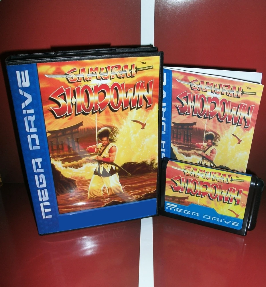 New Arrival Samurai Shodown 16bit MD Game Card With Retail Box & Manual Book For Sega Mega Drive/ Genesis