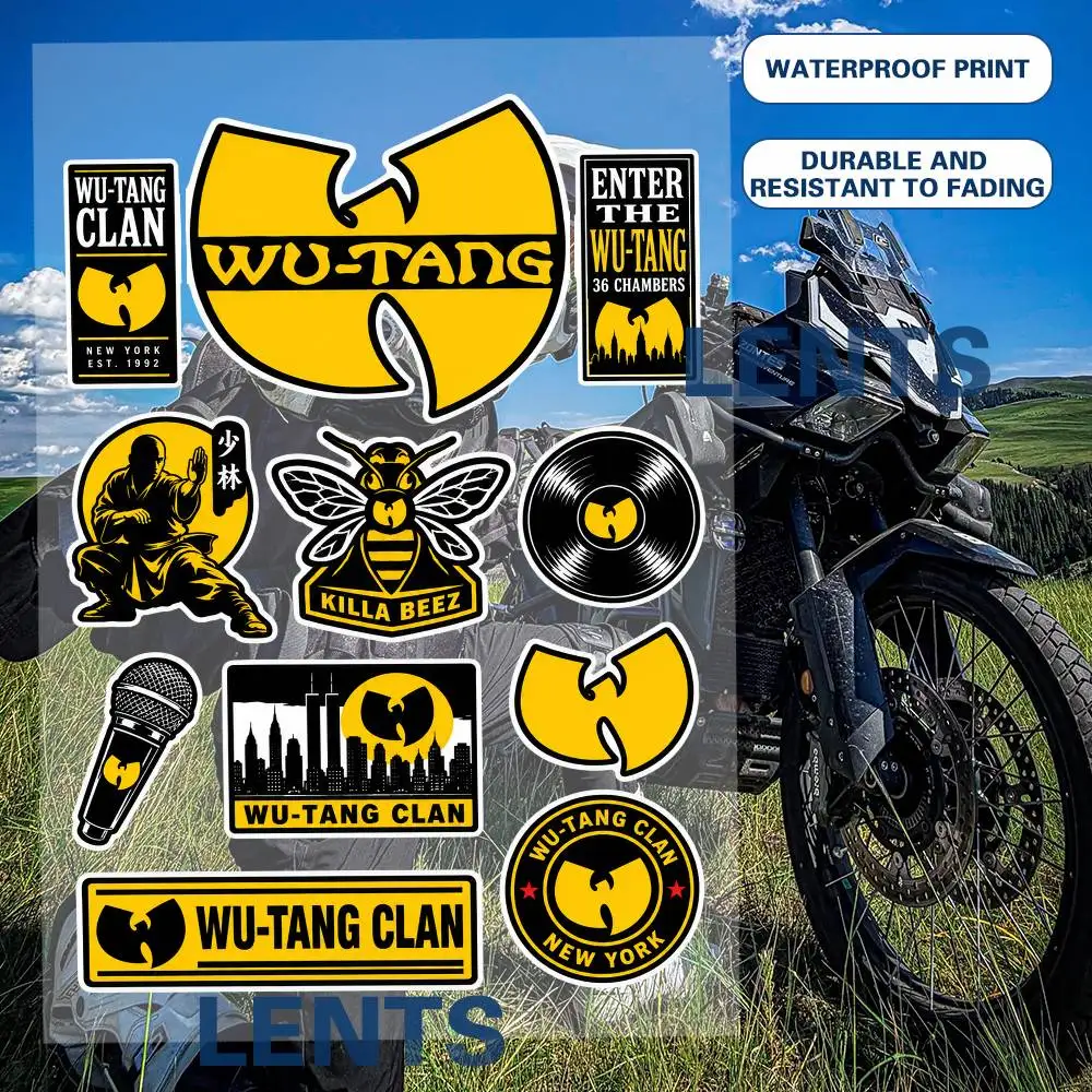Wu-Tan-g Clan- Cute Anime Stickers Waterproof Vinyl Decals For Laptop Phone Case Notebook Luggage