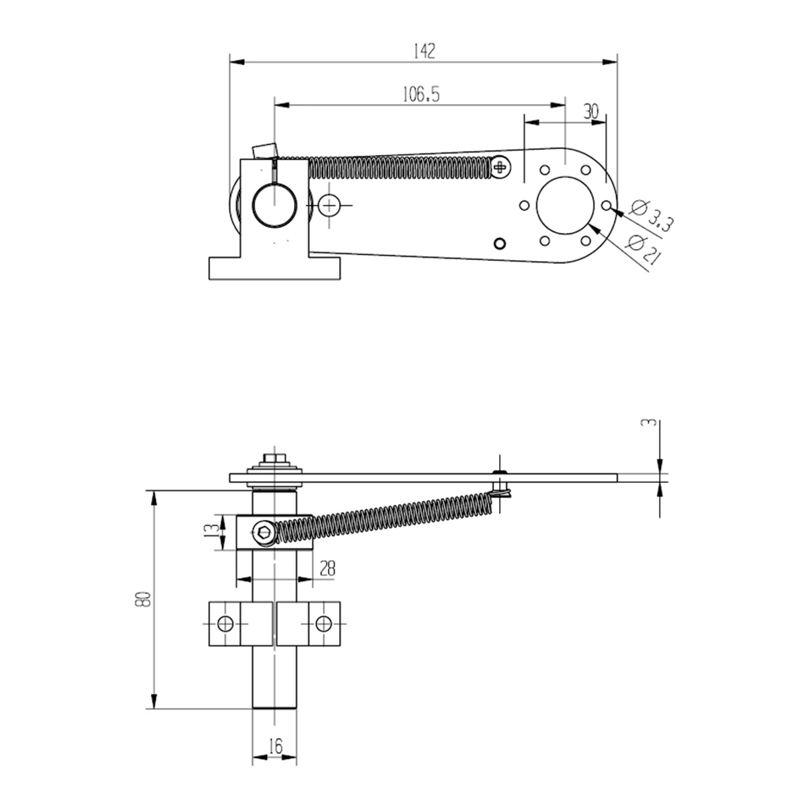 Accessori per staffa di montaggio per encoder con supporto in lega di alluminio antiscivolo regolabile