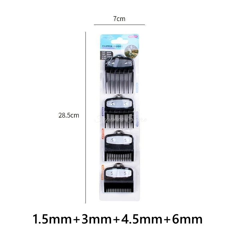 2/3/4 stücke Für Wahl Universal Haar Clipper Grenze Kamm Schwarz Transparent Rot Guide Trimmer Wachen Befestigung 1,5mm 3mm 4,5mm 6mm