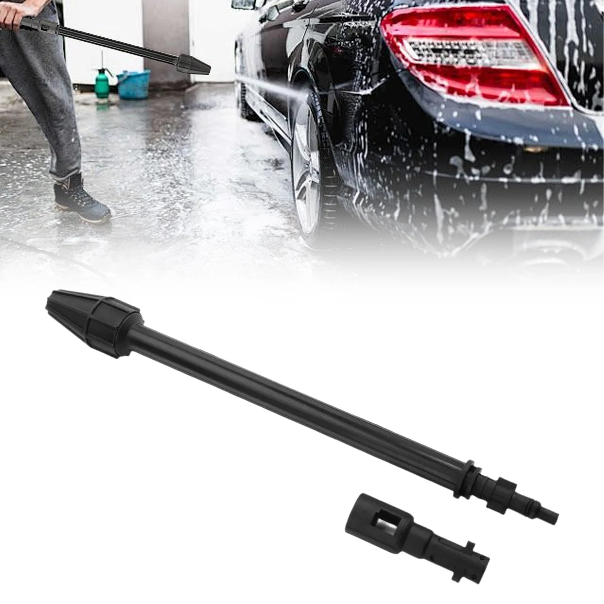 

1PCS High Pressure Spray Cleaner Extension Rod Wash Lance Nozzle Washer Rotating Turbo Lance Nozzle