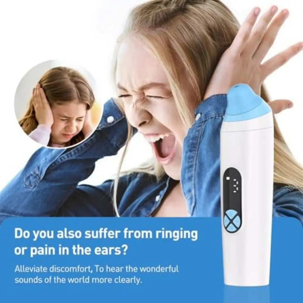 Rechargeable Ear Pressure Relief Device 400 MA Portable Ear Pressure Balancer Alleviate Tinnitus Electric Ear Pressure Equalizer