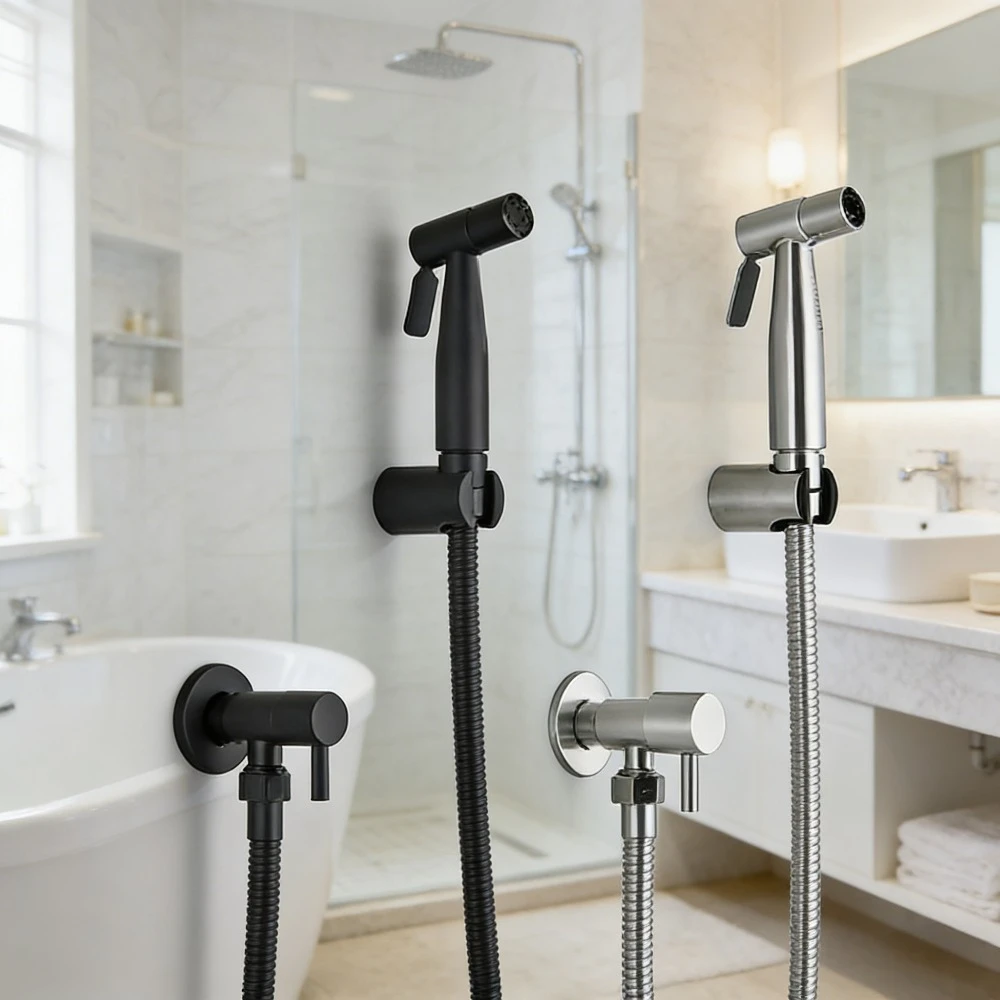 

304 stainless steel wall mounted single cold water sprinkler bathroom toilet basin female cleaner