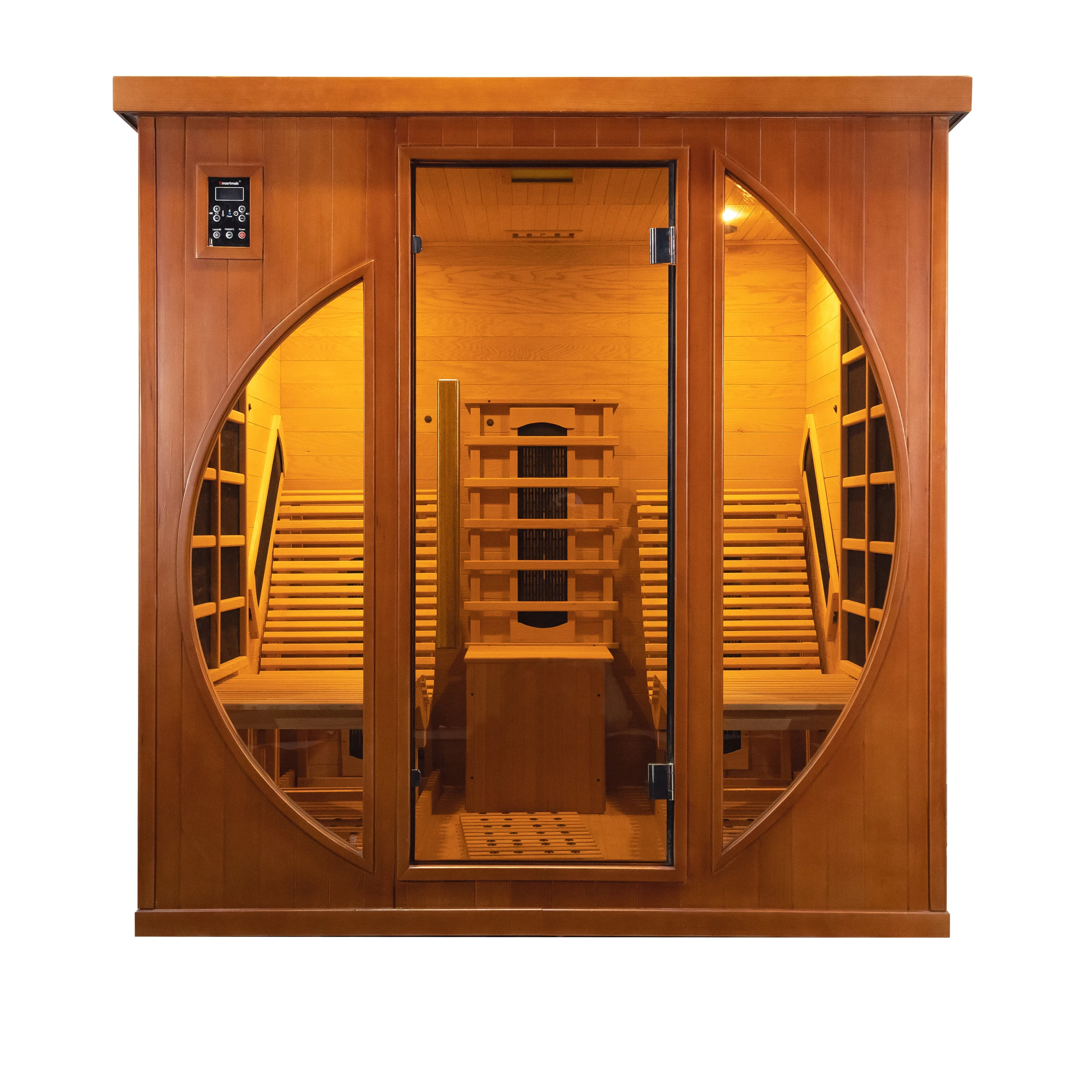#2024 Popular Wholesale 2 Person Wooden Indoor Recyiner Chair Far Infrared Sauna Room for Sale