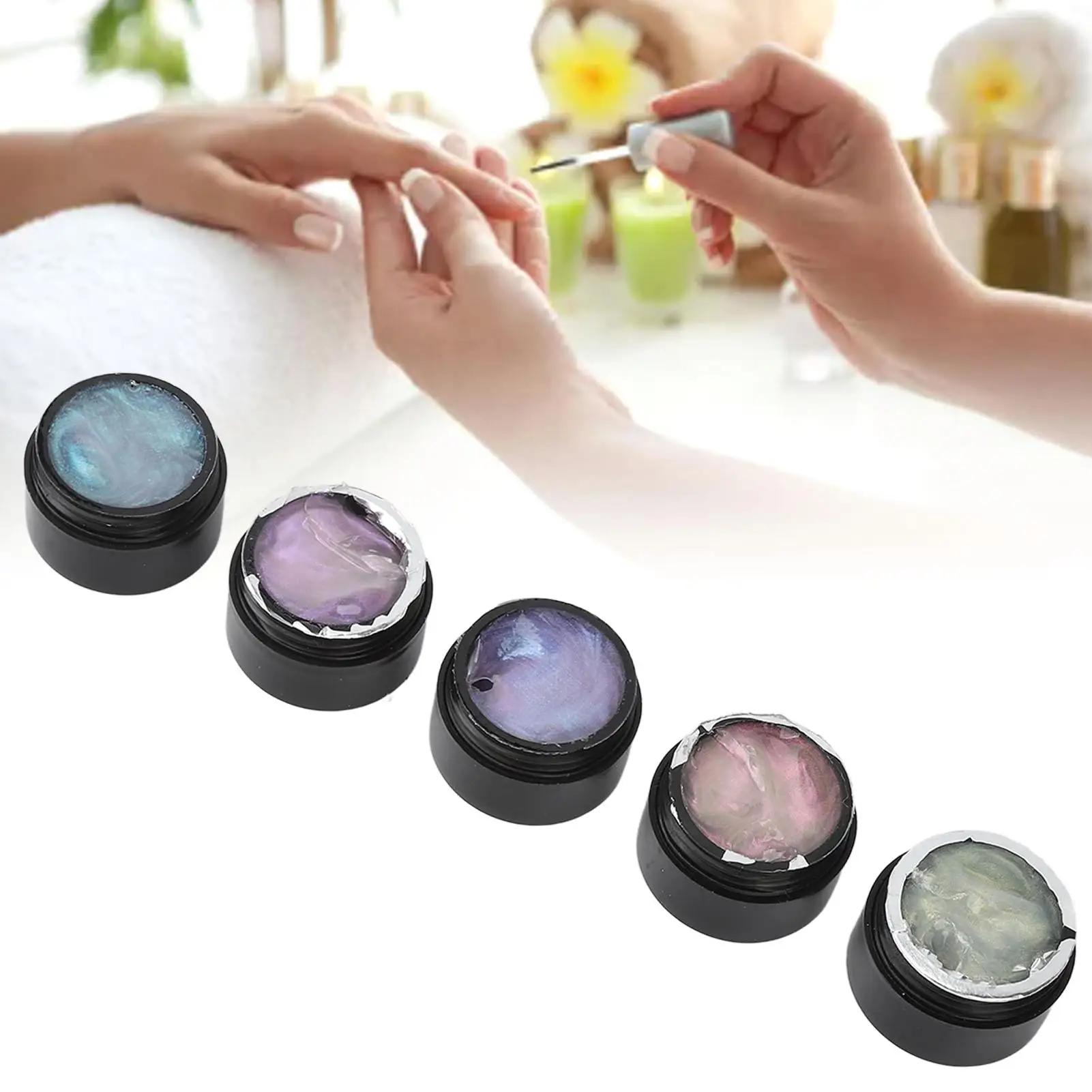 Gel holográfico portátil exclusivo para extensões de unhas, escultura DIY, profissional e segura, ideal para salão doméstico