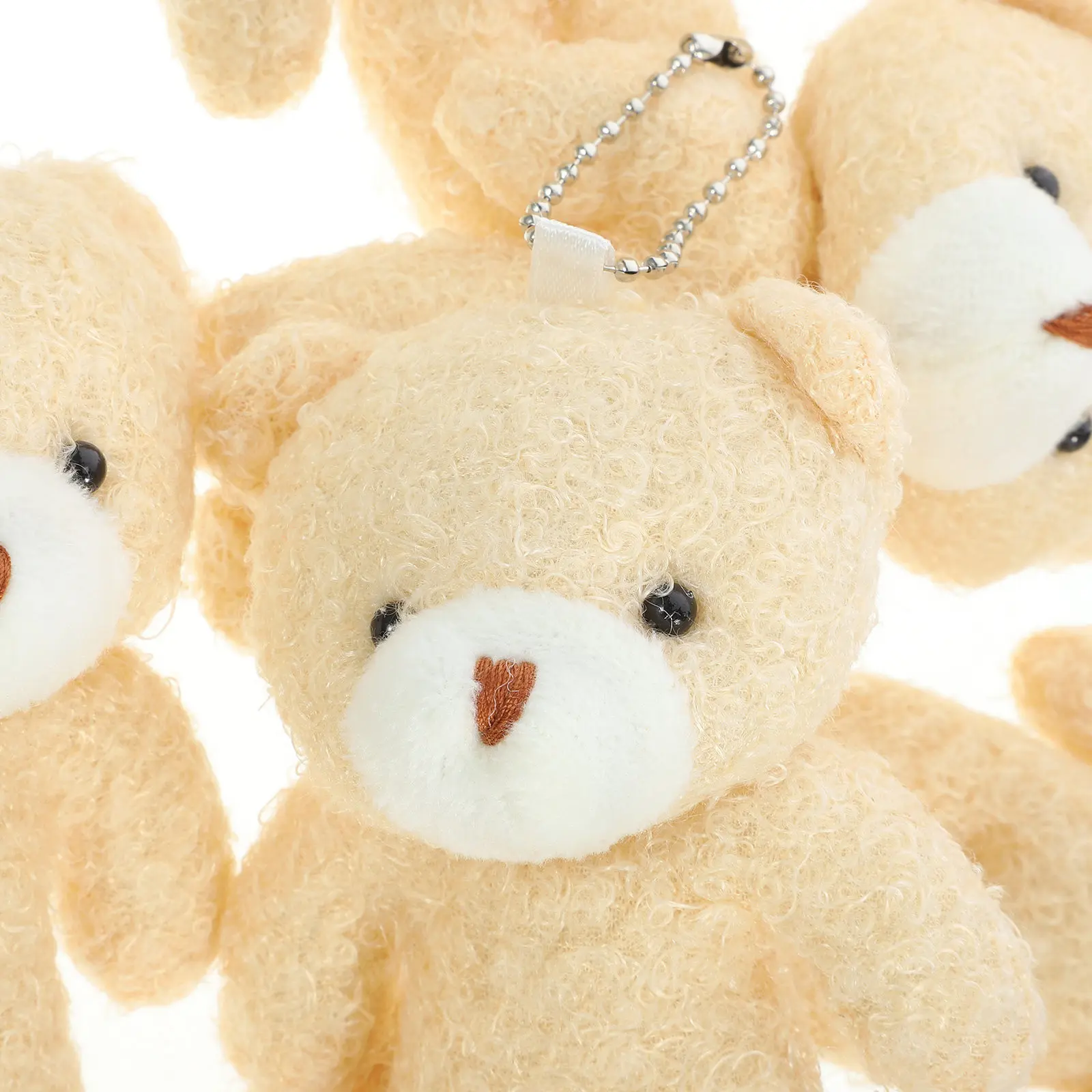 12 Piezas de Ositos de Peluche Pequeños, Llaveros Colgantes, Decoración Suave para Bolsos, Accesorio Portátil Multifunción DIY