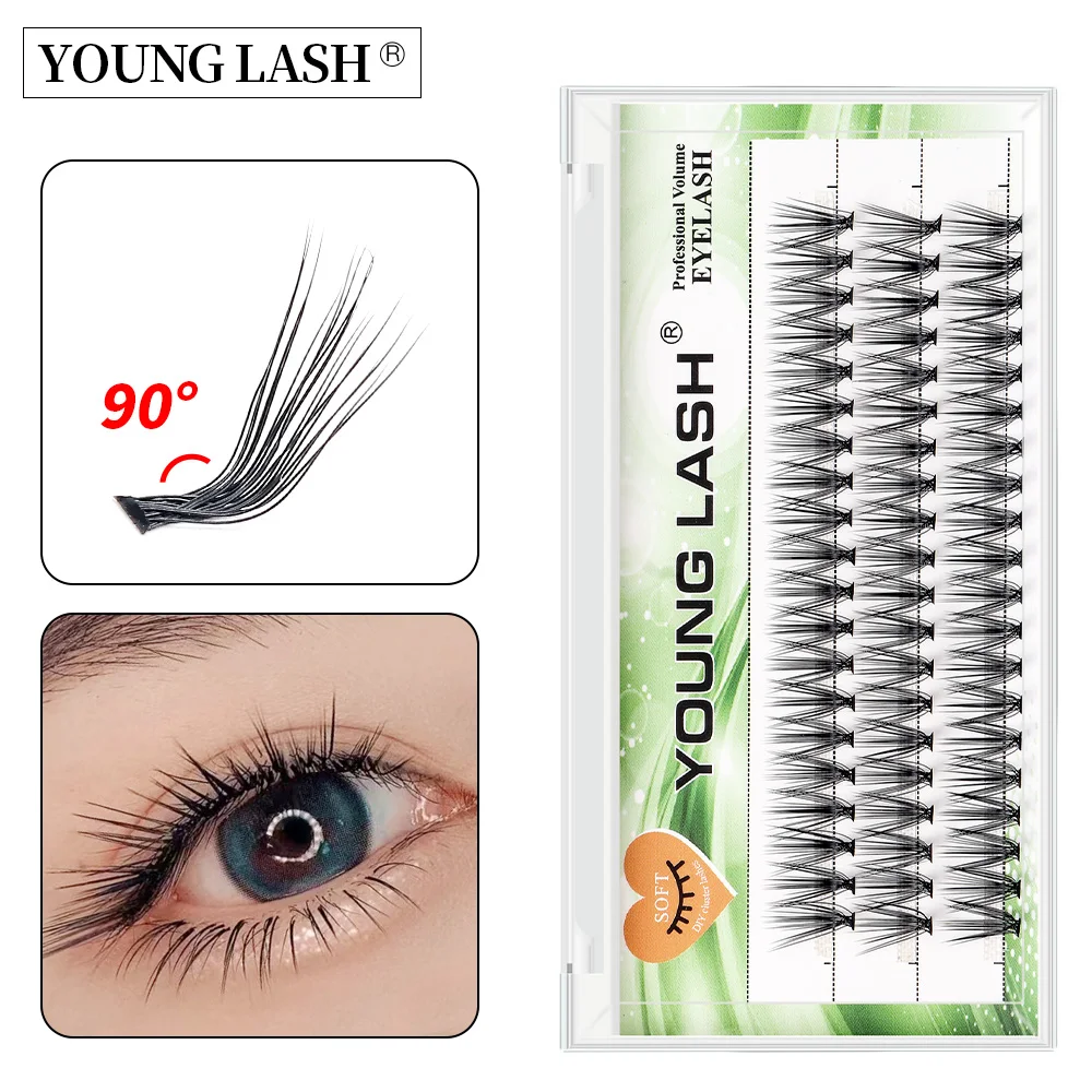 Jonge Lash 20d L Curl Cluster Wimper Extensions Natuurlijke Zachte Individuele Wimpers Make-Up Tools Cilias Volume Vooraf Gemaakte Fans