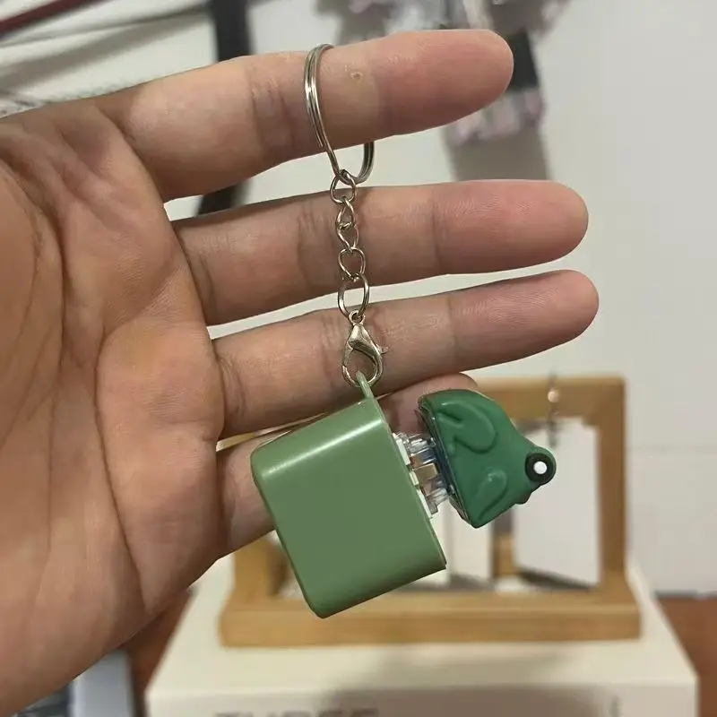 Funny Frog Duck Key chains Rechargeable Keyboard Clicker Sound Keyring with LED Light for Stress Relief Fashion Jewelry 2026 view 4