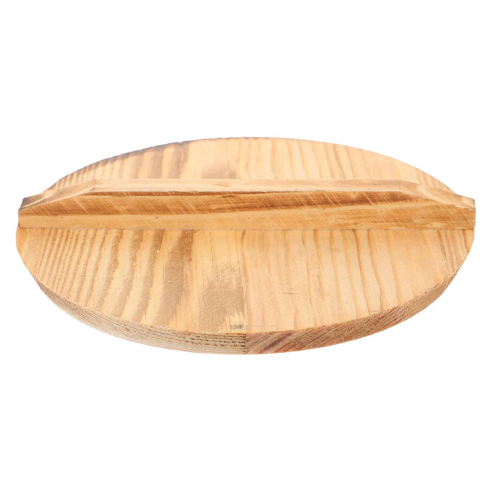 

1pcs Wooden Small Cover 14Cm Mini Pot Lid Natural Wood Wok Lid Smooth Anti-Scalding Anti-Oil Splashing Kitchen Gadget Home