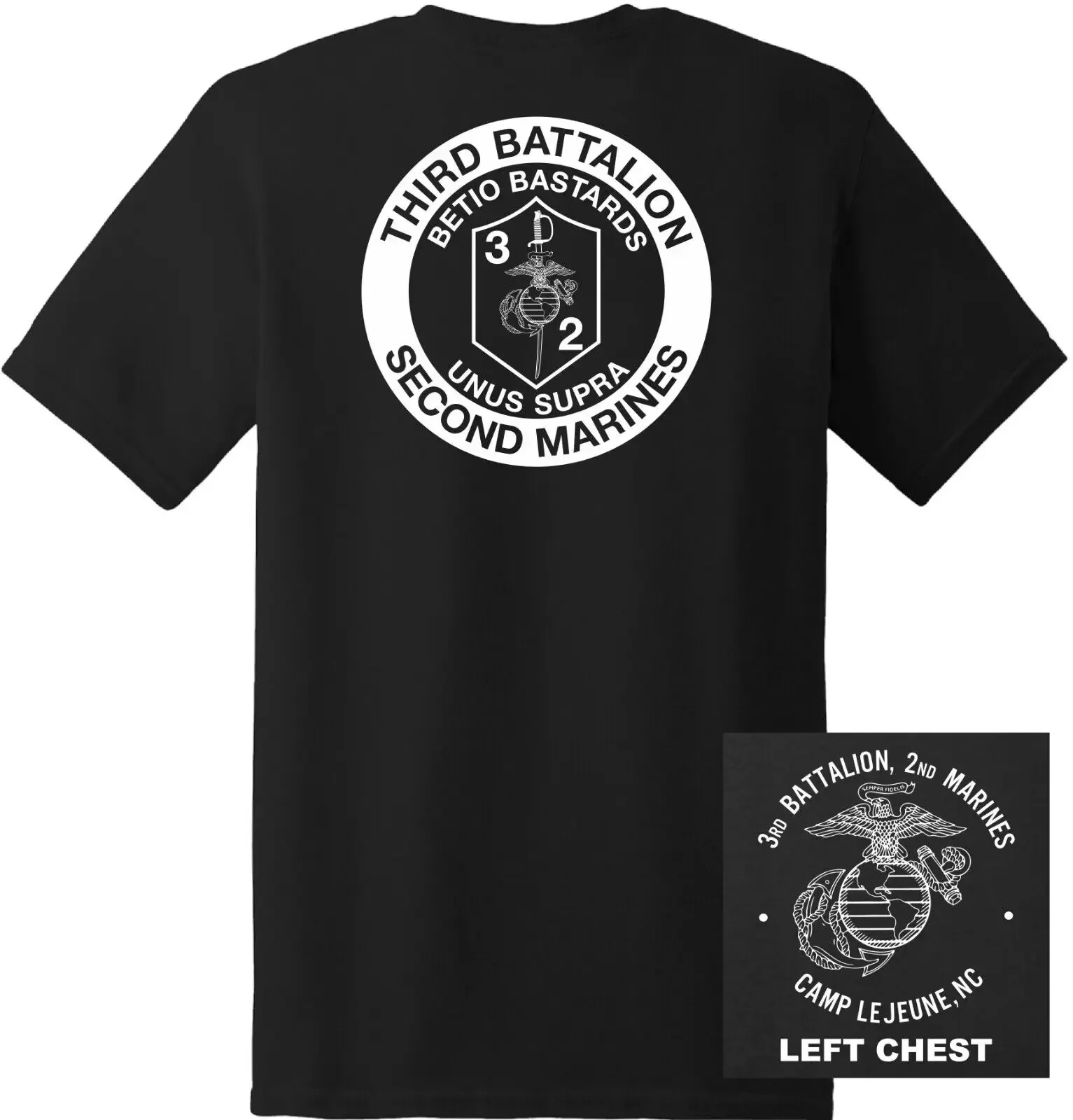 

US Marine Corps 3rd Battalion, 2nd Marines Regiment T-Shirt 100% Cotton O-Neck Short Sleeve Summer Casual Mens T-shirt