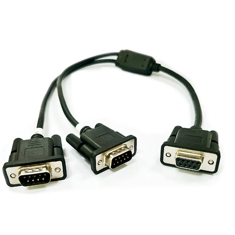DB9 Y‑Splitter Cable 1‑to‑2 CAN Bus Splitter Adapter Wire for Automotive Diagnostic Test Device