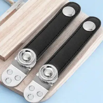 

1 Set Universal Accordion Bellows Strap Cowhide Double Layer Replacement Straps 4 Fasteners Durable Lightweight For Beginners