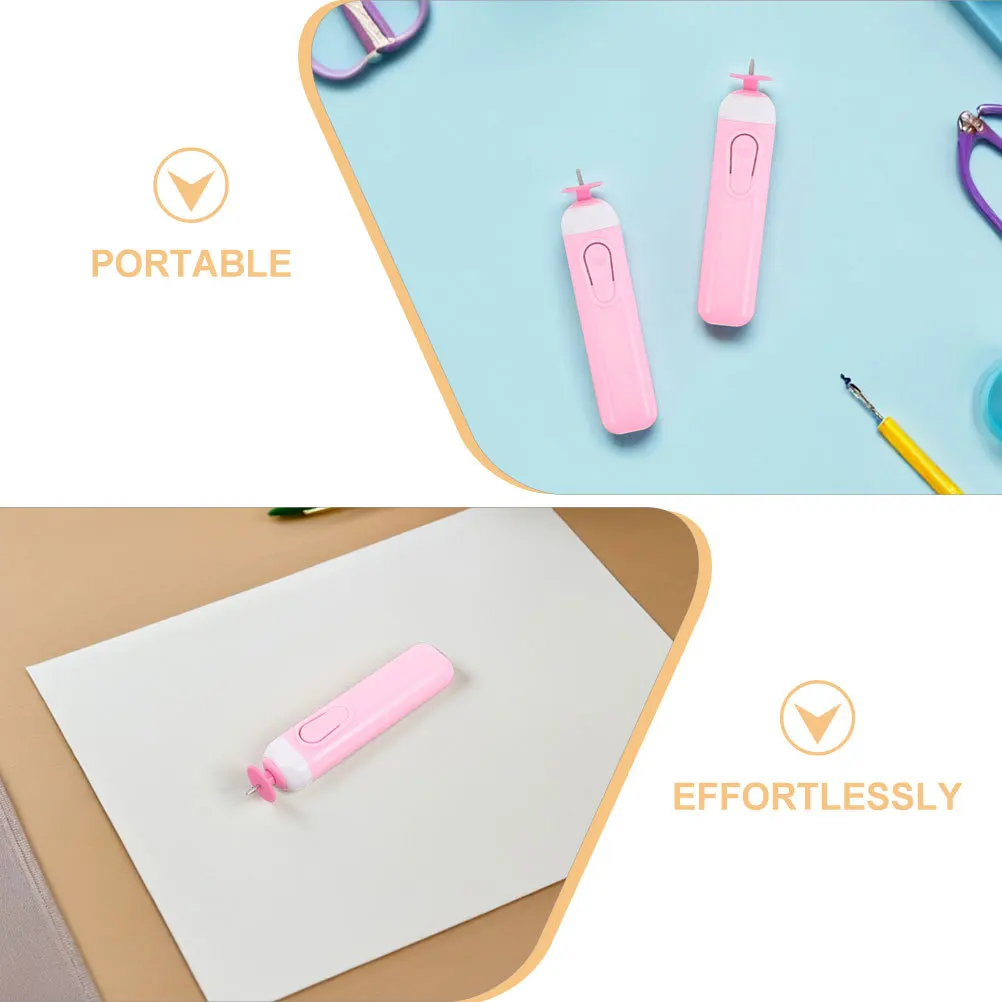 مجموعة أدوات أقلام اللف الكهربائية القوية وخفيفة الوزن مكونة من قطعتين لعشاق الأعمال الورقية والزهور والديكور