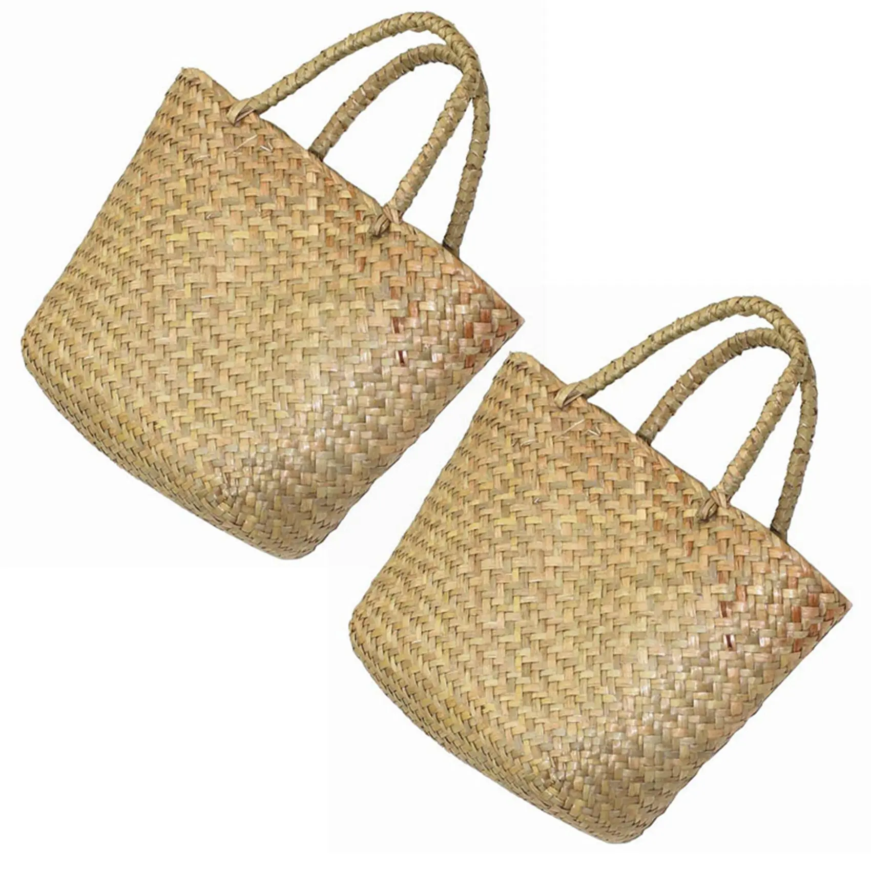 حقيبة يد نسائية ASDS-2X كلاسيكية من القش للصيف والشاطئ والبحر، صغيرة الحجم