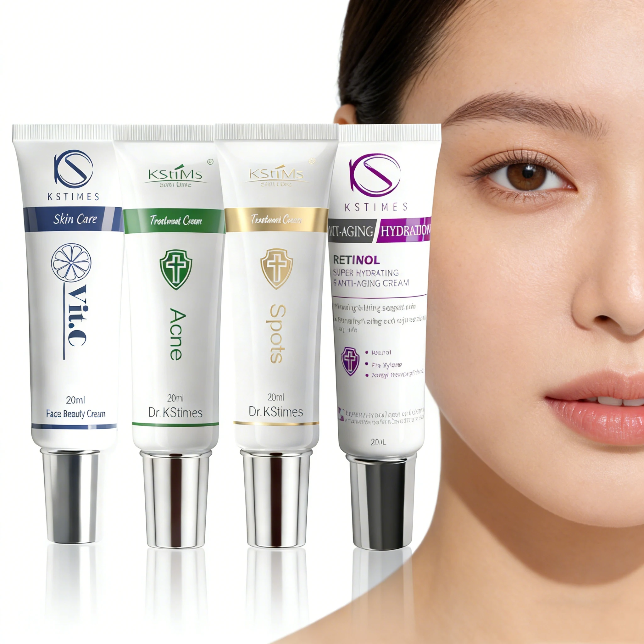 Korean Face Whitening Cream Acne Scars Dark Spots Freckles Removal Night Face Cream Skin Acne Facial Care