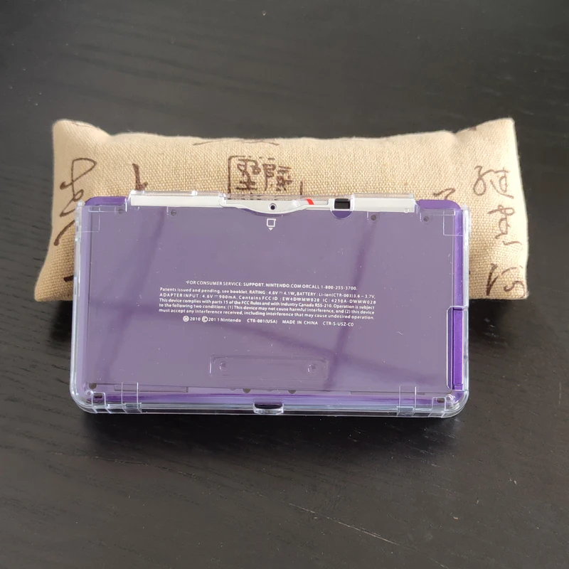 Funda protectora transparente para consola 3DS, carcasa de cristal duro de alta calidad, antiarañazos y antipolvo