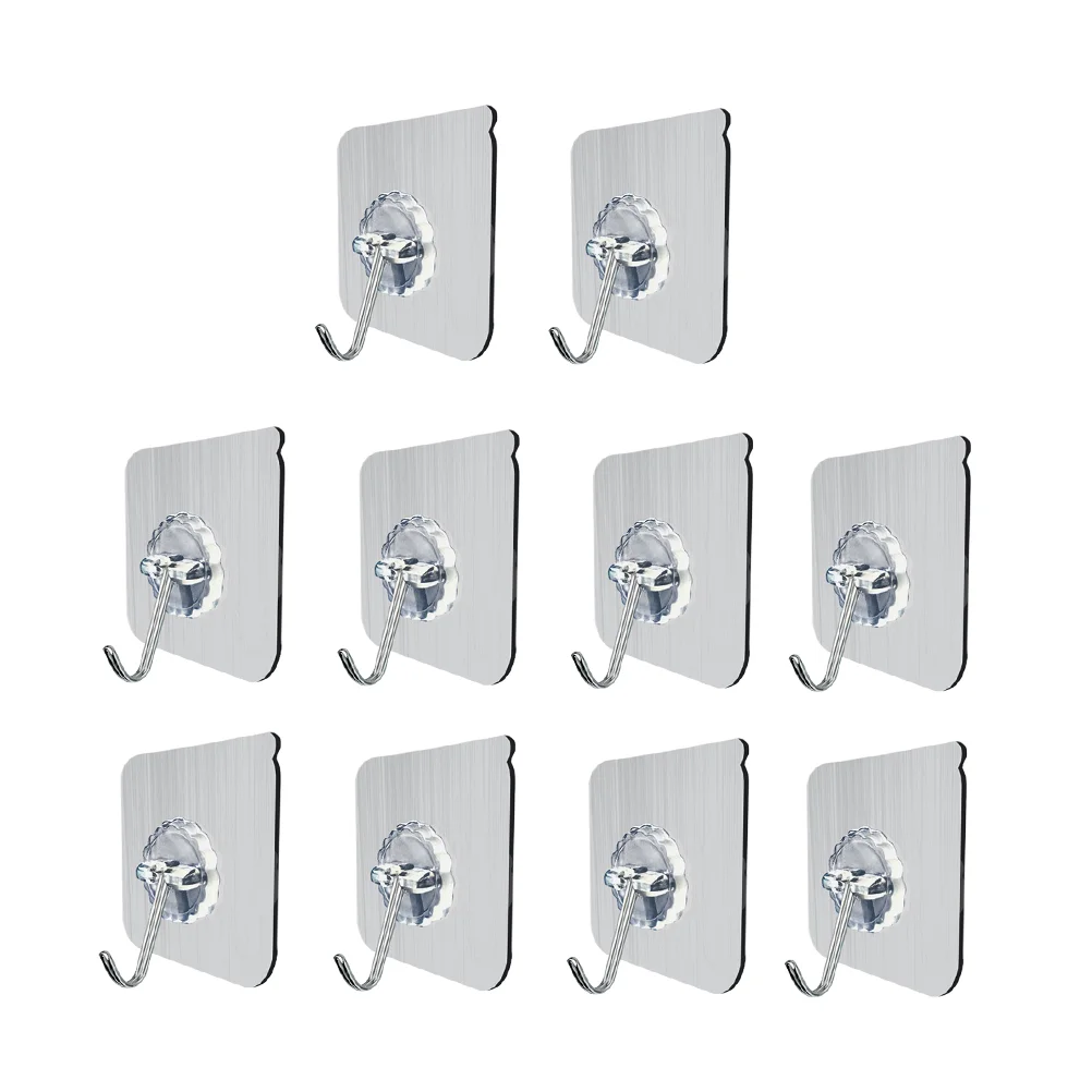 

Adhesive Hooks Strong Bearing Viscose Hook Sucker Waterproof Wall Hooks No Nail Sticky Hangers for Bathroom Kitchen