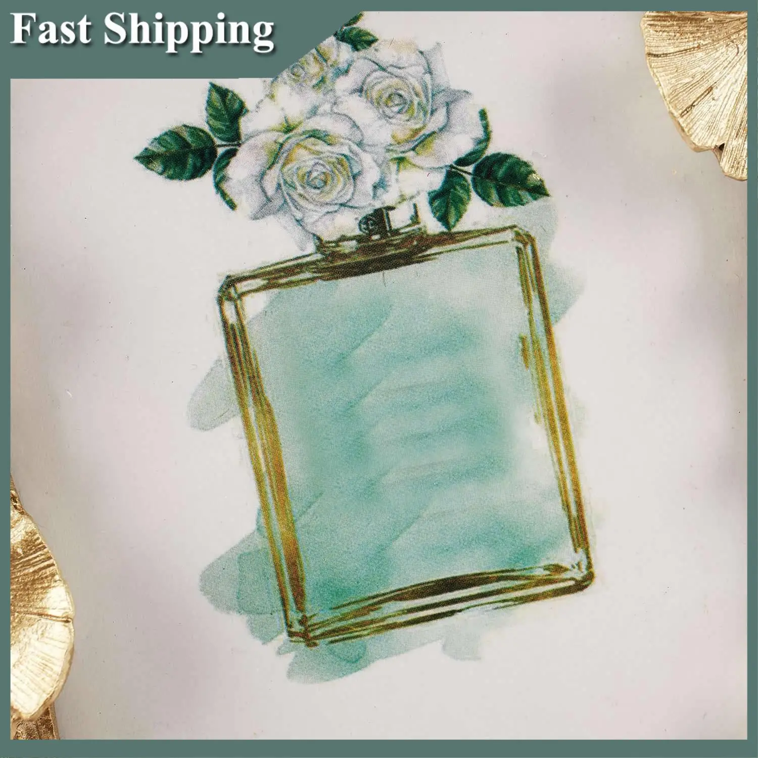 -MEOF Resin Retro Frame Golden Ginkgo Leaf Photo Frame Home Decorations
