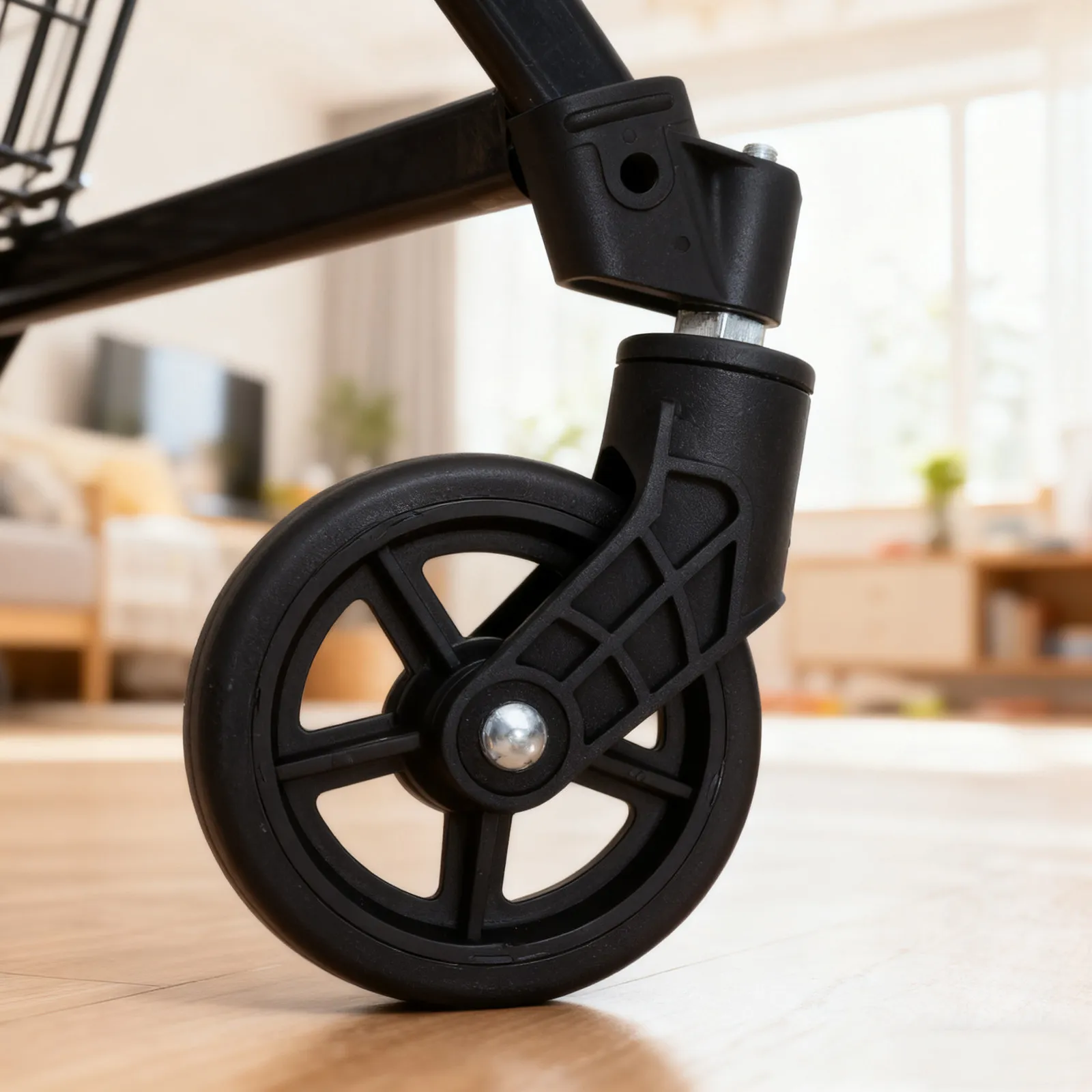 4pcs Shopping Cart Caster Wheels Heavy Duty Swivel Replacement Wheels For Grocery Trolley Carts