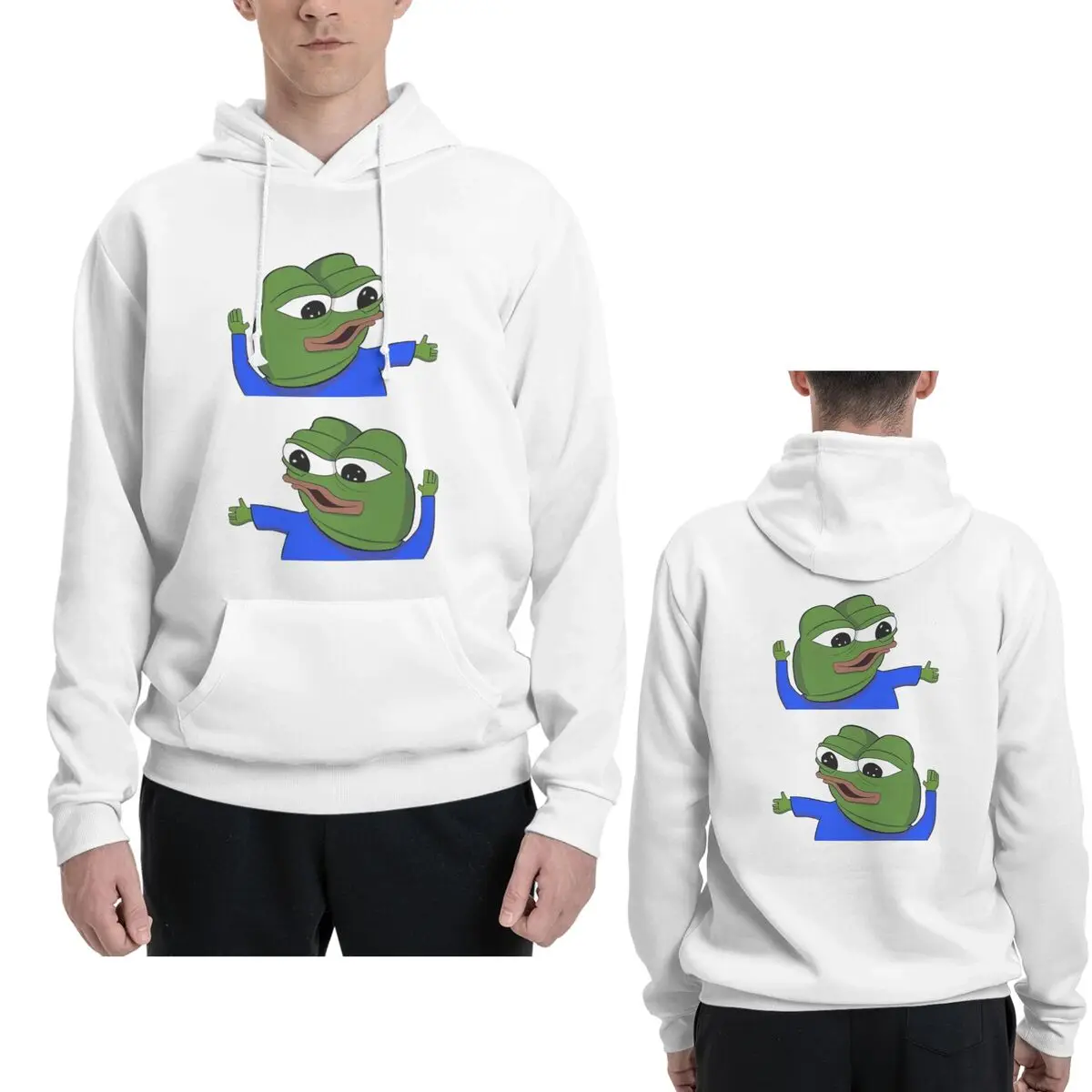 

Толстовка с капюшоном Pepe The Frog Peepo Emote, пуловер в стиле хип-хоп, осень-зима, мужские и женские толстовки, топы с длинными рукавами