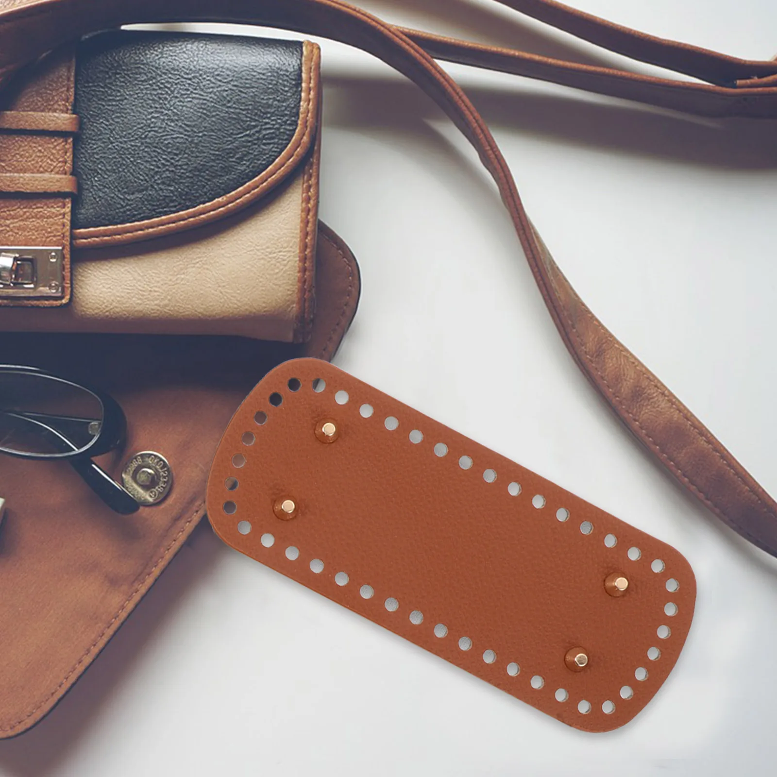 5 قطعة منصات المشكل البيضاوي لحقائب اليد والمحافظ قاعدة معززة دعم DIY بها بنفسك حقيبة صياغة وإصلاح قواعد حقيبة الكروشيه #4